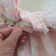 Load image into Gallery viewer, 80s Vintage Pink Striped Dress 6-12 months
