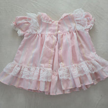 Load image into Gallery viewer, 80s Vintage Pink Striped Dress 6-12 months
