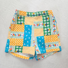 Load image into Gallery viewer, 70s Vintage Floral Patchwork Shorts kids 7/8
