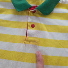 Load image into Gallery viewer, 90s Vintage Yellow Striped Shirt 2t/3t
