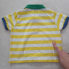 Load image into Gallery viewer, 90s Vintage Yellow Striped Shirt 2t/3t
