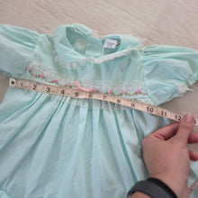 Load image into Gallery viewer, 80s Vintage Mint Dress 18-24 months *flaw
