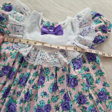 Load image into Gallery viewer, 90s Vintage Purple Floral Cotton Dress 2t
