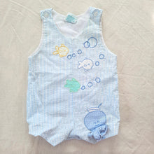 Load image into Gallery viewer, 90s Vintage Fish/Octopus Seersucker Jon Jon 3-6 months
