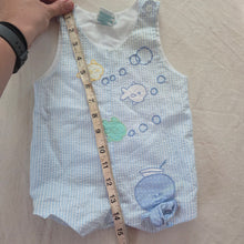 Load image into Gallery viewer, 90s Vintage Fish/Octopus Seersucker Jon Jon 3-6 months
