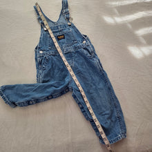 Load image into Gallery viewer, 90s Vintage Oshkosh Denim Overalls 24 months
