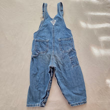 Load image into Gallery viewer, 90s Vintage Oshkosh Denim Overalls 24 months
