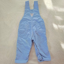 Load image into Gallery viewer, 80s Vintage Oshkosh Blue Cord Overalls 18 months
