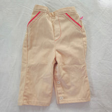 Load image into Gallery viewer, 70s Vintage Tan + Red Pants 6 months
