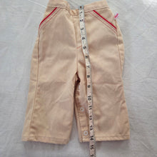 Load image into Gallery viewer, 70s Vintage Tan + Red Pants 6 months

