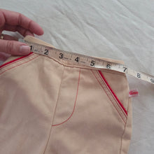 Load image into Gallery viewer, 70s Vintage Tan + Red Pants 6 months
