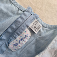 Load image into Gallery viewer, 90s Vintage Ruffled Chambray Dress 4t/5t
