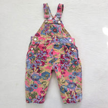 Load image into Gallery viewer, 90s Vintage Gap Floral Denim Overalls 6-9 months
