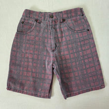 Load image into Gallery viewer, Vintage Faded Plaid Jean Shorts kids 7/8

