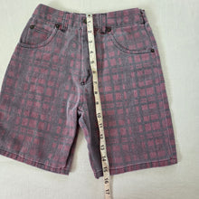 Load image into Gallery viewer, Vintage Faded Plaid Jean Shorts kids 7/8
