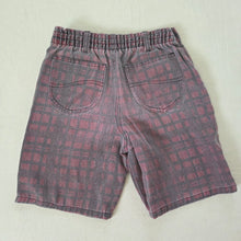 Load image into Gallery viewer, Vintage Faded Plaid Jean Shorts kids 7/8
