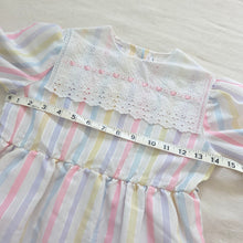 Load image into Gallery viewer, Vintage Multicolored Striped Ruffled Dress 5t
