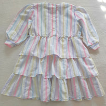 Load image into Gallery viewer, Vintage Multicolored Striped Ruffled Dress 5t
