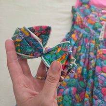Load image into Gallery viewer, Vintage Easter Egg Dress + Bow kids 10/12
