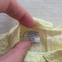 Load image into Gallery viewer, Vintage Yellow Bear Textured Dress 6-12 months

