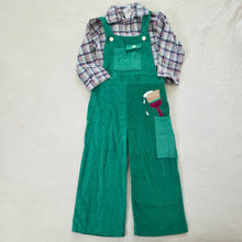 Load image into Gallery viewer, Vintage Paintbrush Overalls + Shirt Set 3t
