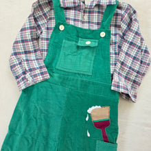 Load image into Gallery viewer, Vintage Paintbrush Overalls + Shirt Set 3t
