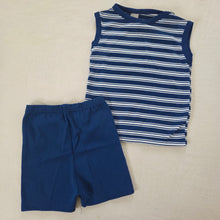 Load image into Gallery viewer, Vintage Striped Navy Blue Matching Set 3t/4t
