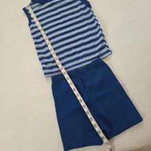 Load image into Gallery viewer, Vintage Striped Navy Blue Matching Set 3t/4t
