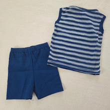 Load image into Gallery viewer, Vintage Striped Navy Blue Matching Set 3t/4t
