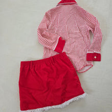 Load image into Gallery viewer, Vintage Western Gingham Shirt + Skirt Set 4t
