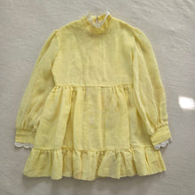 Load image into Gallery viewer, Vintage 70s Yellow Long Sleeve Dress 4t
