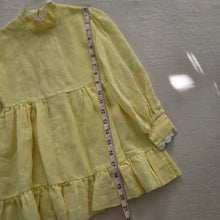 Load image into Gallery viewer, Vintage 70s Yellow Long Sleeve Dress 4t
