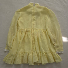 Load image into Gallery viewer, Vintage 70s Yellow Long Sleeve Dress 4t
