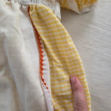 Load image into Gallery viewer, Vintage Smocked Gingham Apron Dress 12 months
