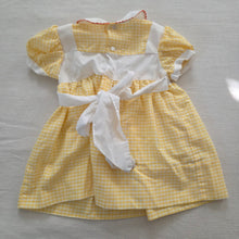 Load image into Gallery viewer, Vintage Smocked Gingham Apron Dress 12 months
