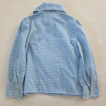 Load image into Gallery viewer, Vintage Blue Gingham Girly Top 4t
