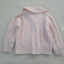 Load image into Gallery viewer, Vintage Pink Cable Knit Cardigan 2t
