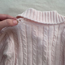 Load image into Gallery viewer, Vintage Pink Cable Knit Cardigan 2t
