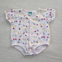 Load image into Gallery viewer, Vintage McBaby Fruity Floral Romper 3 months

