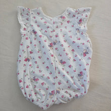 Load image into Gallery viewer, Vintage Cherry Mouse Romper 9 months
