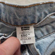 Load image into Gallery viewer, Vintage Levi's 550 Fit Jean Shorts Orange Tab kids 10
