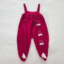 Load image into Gallery viewer, Vintage Animals Embroidered Knit Pantsuit 3-6 months
