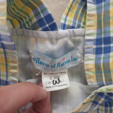 Load image into Gallery viewer, Vintage Turtle Plaid Shortalls 9 months
