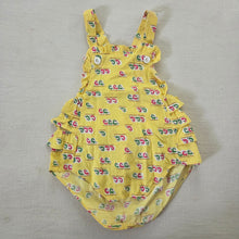 Load image into Gallery viewer, Vintage Birds Yellow Sunsuit 6-9 months *flaw
