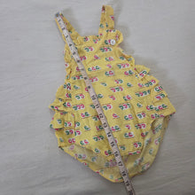 Load image into Gallery viewer, Vintage Birds Yellow Sunsuit 6-9 months *flaw
