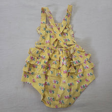 Load image into Gallery viewer, Vintage Birds Yellow Sunsuit 6-9 months *flaw
