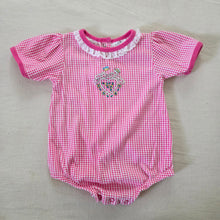 Load image into Gallery viewer, Vintage Heart Gingham Romper 12 months
