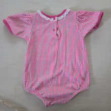 Load image into Gallery viewer, Vintage Heart Gingham Romper 12 months
