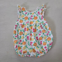 Load image into Gallery viewer, Vintage Citrus Fruit Cotton Bubble Romper 9-12 months

