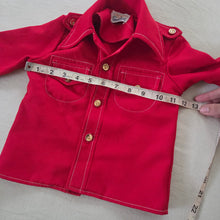 Load image into Gallery viewer, Vintage 70s Red Buttondown 12-18 months
